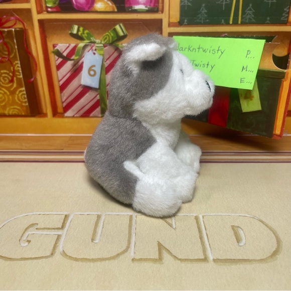 1 BRAND NEW GUND MINI FLURRY HUSKY PLUSH ORNAMENT TOY APPROX 4” PRICE FIRM - Picture 5 of 16